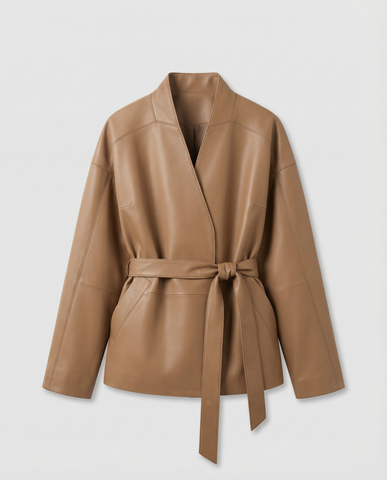 Кожаная куртка SENARI (beige)