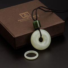 Диск Би большой с цилиндром. Буромский нефрит.