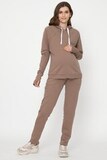 Утепленный спортивный костюм для беременных и кормящих 12013 мокко