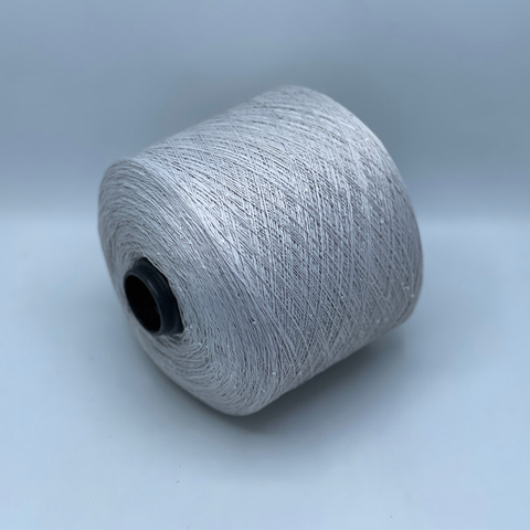 Бобинная пряжа, Linette Pailletes, 450м, 80% Лен, 20% Полиэстер(пайетка),Морозное утро+пайетка.37919