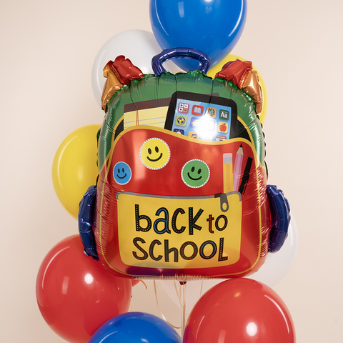 Шар фигура, школьный рюкзак, 64 см