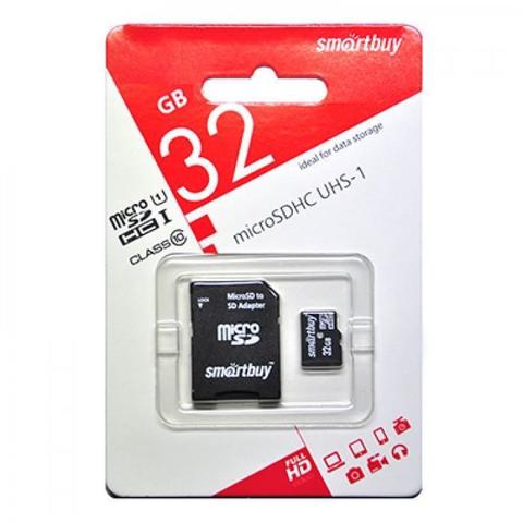 Карта памяти Smartbuy 32GB microSDHC cl.10