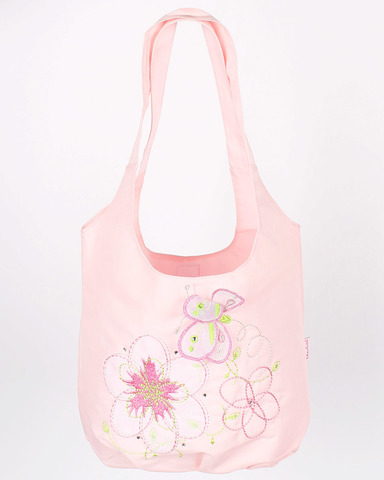 Розовая сумка с вышивкой Dominka