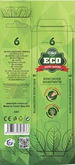 Карандаши цветные неокрашенный корпус ECO 2261, 6 цветов