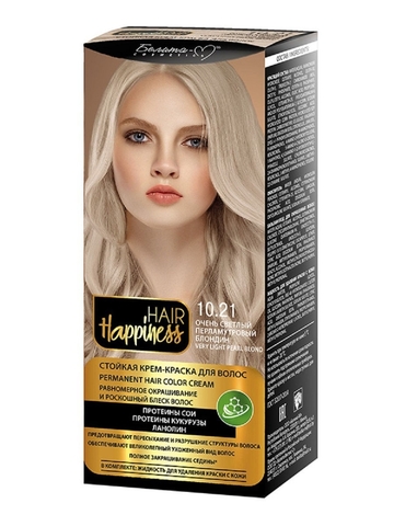 Hair Happiness Крем-краска для волос аммиачная №10.21 светлый перламутровый блондин Белита-М
