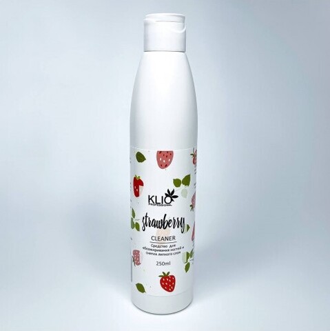 KLIO Ср-во для обезжиривания и снятия л/с ЗЕМЛЯНИКА 250 мл