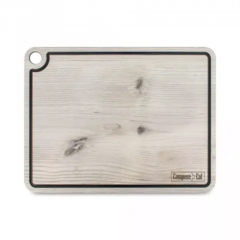 Доска разделочная с желобом 33x25см ComposeEat Elegance белое дерево