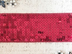 Тесьма текстиль пайетки на сетке, ш. 4 см.