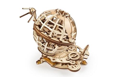 Глобус от Ugears - сборная механическая модель, деревянный конструктор, 3D пазл.
