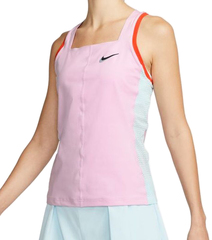 Женский теннисный топ Nike Court Dri-Fit Slam Tank - light arctic pink/glacier blue/team orange/black