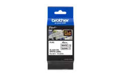 Лента для флажковой маркировки Brother Fle-2511 21мм чёрный шрифт на белом фоне