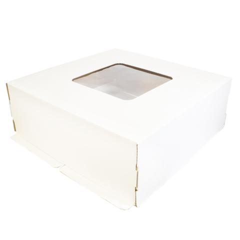 Коробка для торта 30*40*20 см, квадратное окно (самолет)