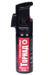 Газовый перцовый баллончик Торнадо аэрозольно-струйный, 75 мл с ЛЦУ