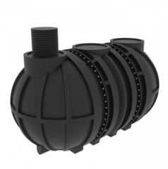 Емкость подземная горизонтальная Мультпласт M15 15000 л. горизонтальная (4390x2400x2400см;560кг;черный) - арт.555434.31