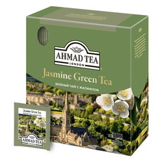 Чай Ahmad Green Jasmine Tea зеленый с жасмином 100 пакетиков