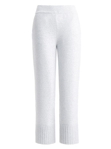 Женские брюки белого цвета из шерсти - фото 1