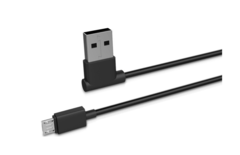 Кабель USB - microUSB 1,2м (угловой) Hoco черный
