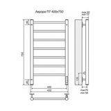 Полотенцесушитель электрический Terminus Аврора П7 400х750