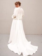 Вязаная накидки для невесты