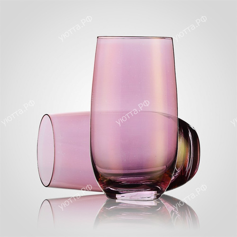 Стакан стеклянный для Воды и Сока - Розовый