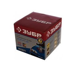 ЗУБР 7 шт, 125 мм, набор насадкок полировальных для дрели/УШМ (3591-125-H7)