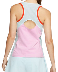 Женский теннисный топ Nike Court Dri-Fit Slam Tank - light arctic pink/glacier blue/team orange/black