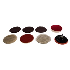 ЗУБР 7 шт, 125 мм, набор насадкок полировальных для дрели/УШМ (3591-125-H7)