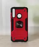 Противоударный чехол Strong Armour Case с кольцом для Huawei Y6р (Красный)