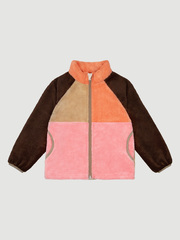 Плюшевая куртка на молнии Mjölk Color Block Pink