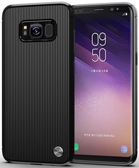 Чехол для Samsung Galaxy S8 цвет Black (черный), серия Bevel от Caseport