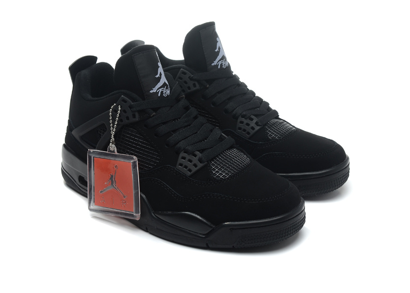 black jordans 4 black cat