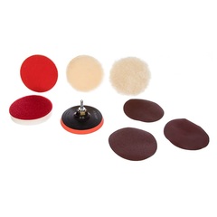 ЗУБР 7 шт, 125 мм, набор насадкок полировальных для дрели/УШМ (3591-125-H7)