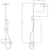 Abber AF8260B Душевая стойка Daheim AF8260B с термостатом без излива, черный матовый