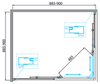 BelBagno DUE-A-2-90-C-Cr Душевой уголок