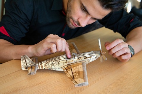 Самолет SpeedFighter от Veter Models - Пластиково деревянная механическая модель, истребитель, 3D пазл  Спидфайтер