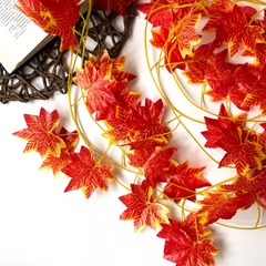 Кленовые листья, осенние искусственные, лиана 2,35 метра, листья около 6,5*7 см, набор 6 шт.