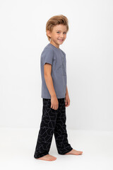 пижама  для мальчика  К 1599/мокрый асфальт,геометрия