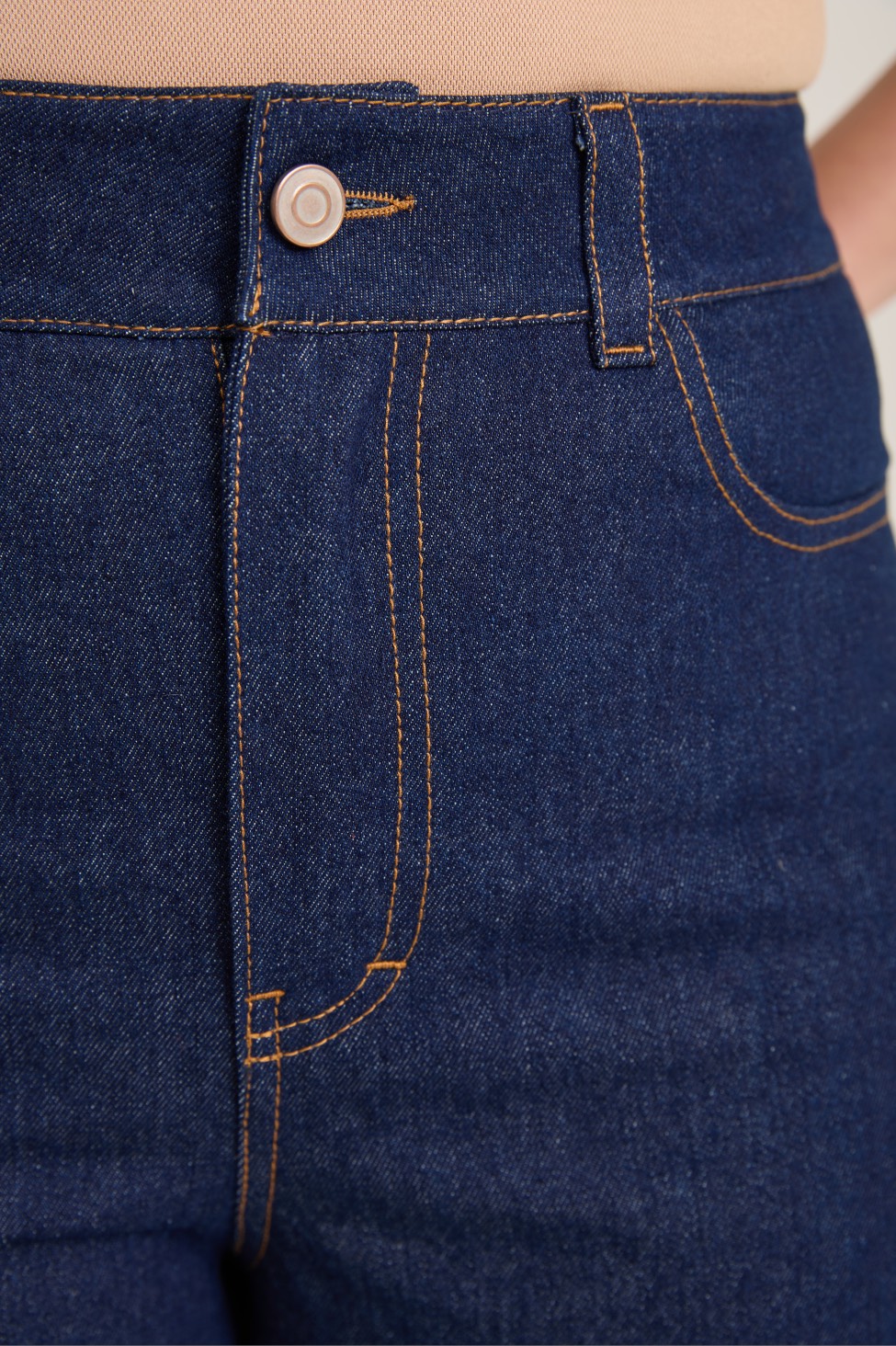 Джинсы расклешенные, темно-синий