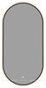 Aquanet 367644 Зеркало Контур овал 500х1000 LED ТХ цв. черный (367644)