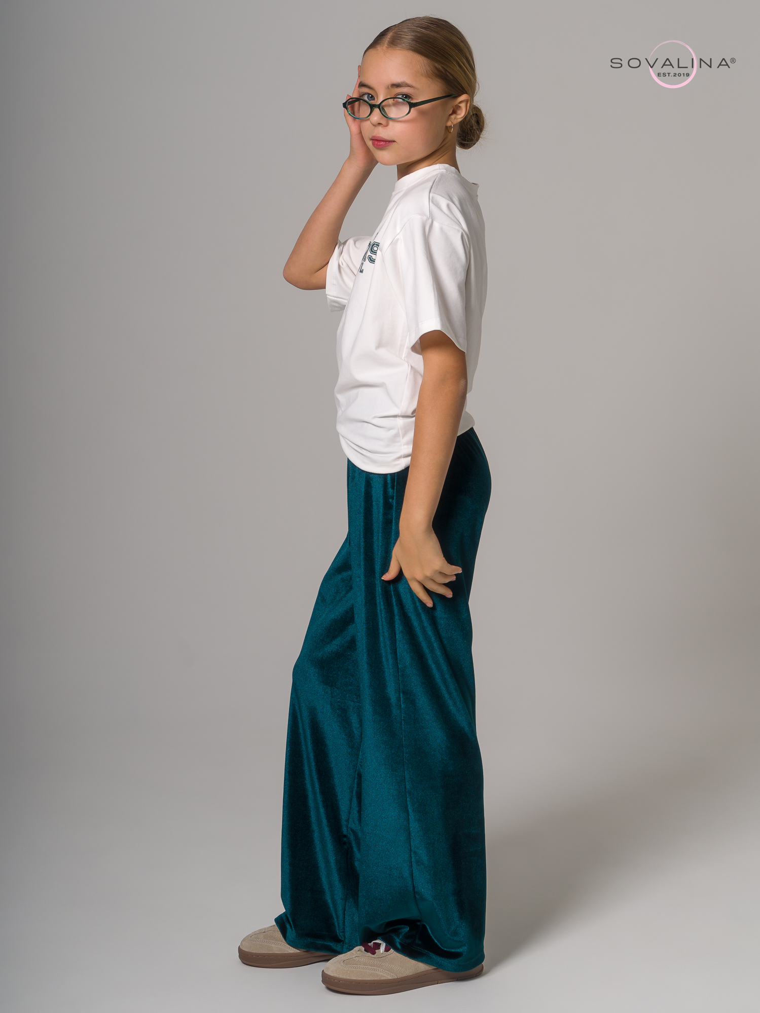 Брюки Classic бархат ель