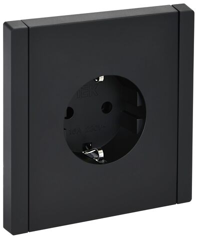 FORTE&PIANO Роз. с з/к без з/ш б/к 16А FP114 чер. IEK