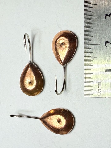 Мормышка Mustad тип 308 цв: медь (2,8гр. d-10х14мм)
