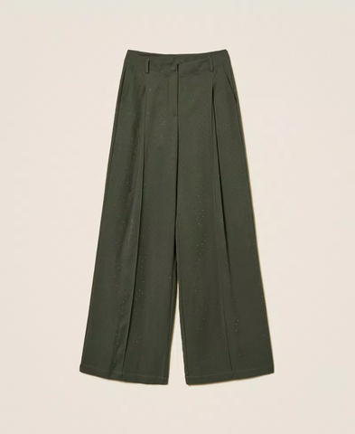 TWINSET Брюки широкие с заклепками