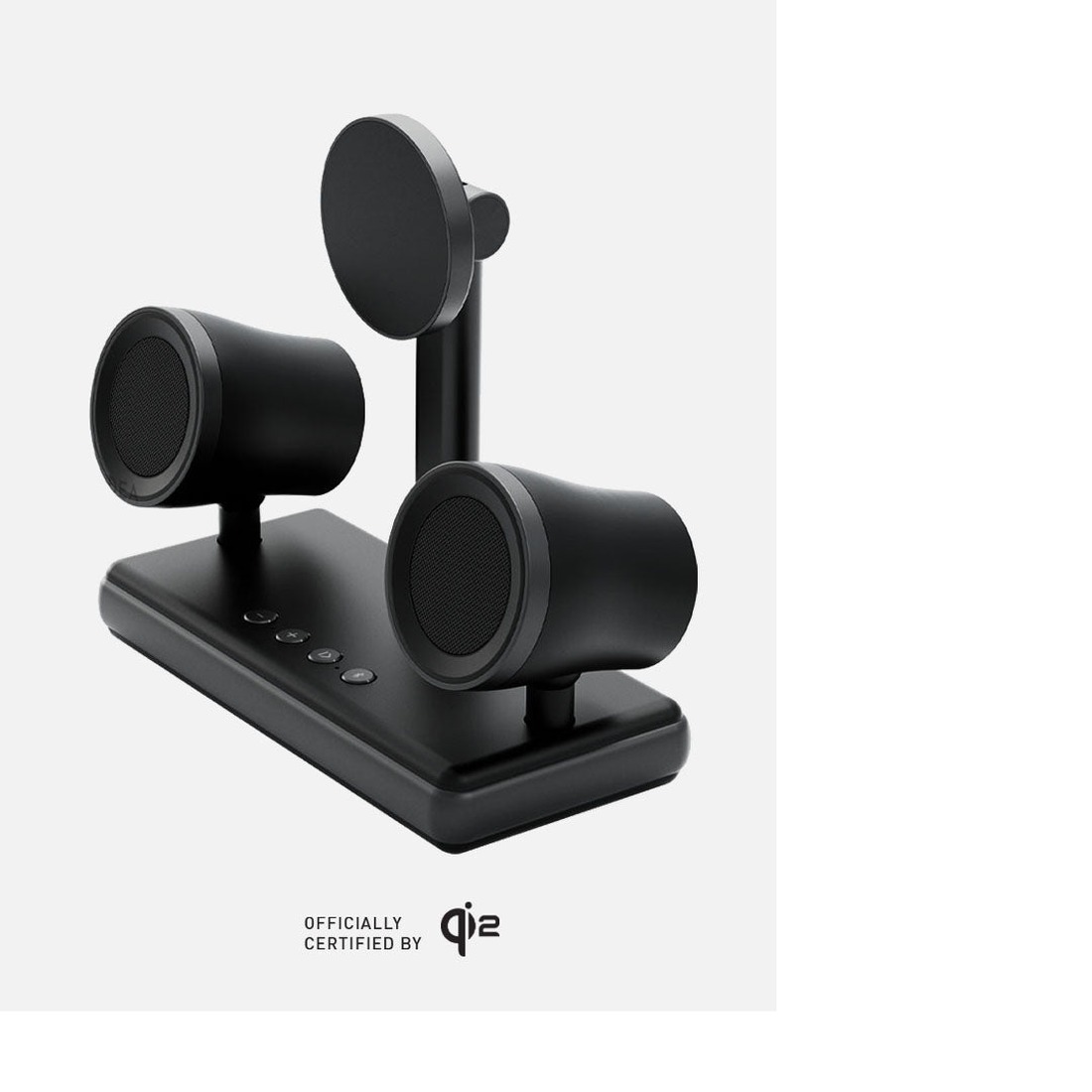 Настольное зарядное устройство со стерео колонкой Energea MagAudio Stand, Темно-серый | Gunmetal