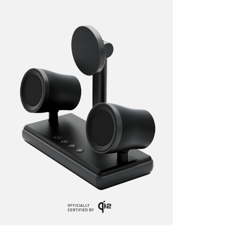 Настольное зарядное устройство со стерео колонкой Energea MagAudio Stand, Темно-серый | Gunmetal