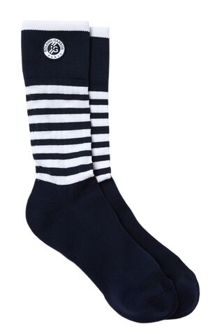 Носки теннисные Lacoste Men's SPORT Roland Garros Edition Striped Socks 1P - navy blue/white