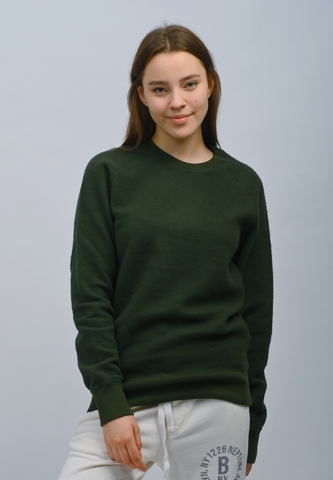 Свитшот Bowery NYC реверсный однотонный Dark Forest