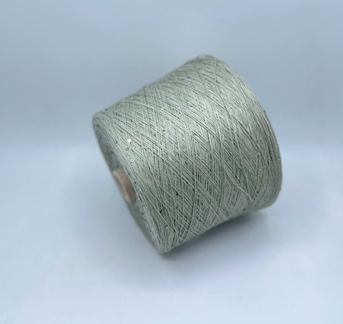 G&G Filati (пр.Италия), art-Lino 430м/100гр, 100%Лен +пайетка, цвет-Шалфей. арт.30401