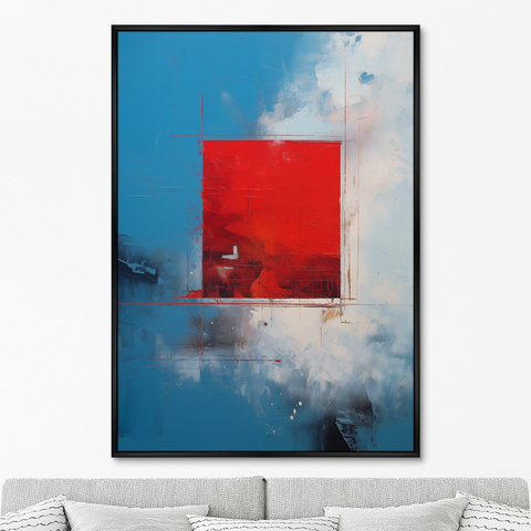 ArtNoMore - Репродукция картины на холсте Rosso quadrato, 2024г.