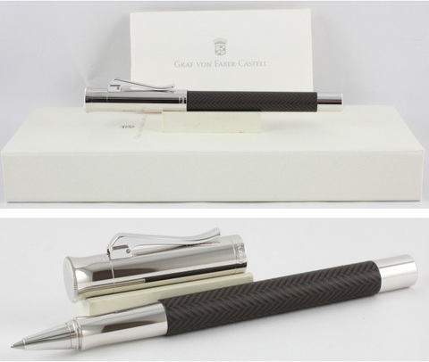 Ручка-роллер Graf von Faber-Castell Guilloche Cisele Brown